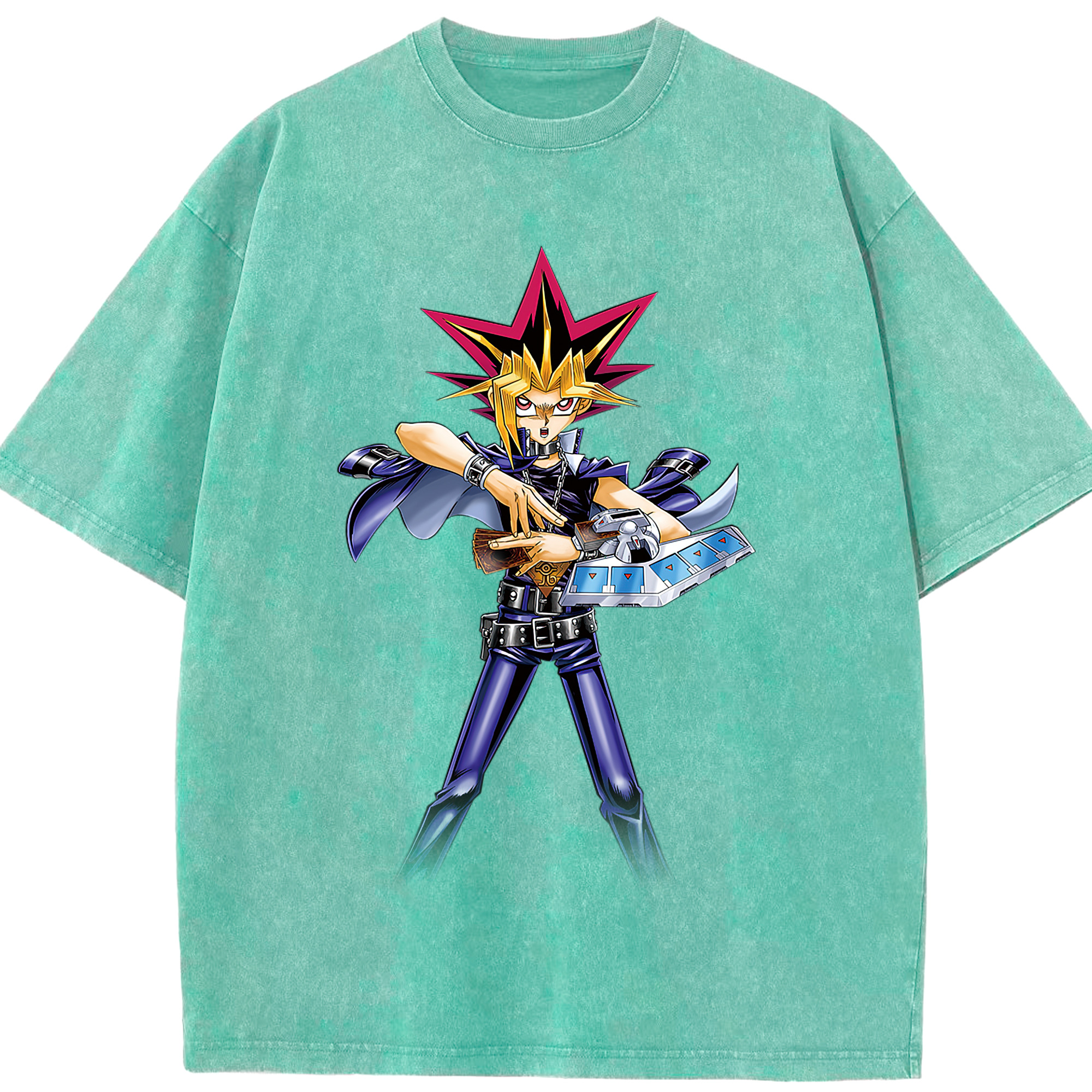 （画像用） 遊☆戯☆王 Yu-Gi-Oh! 綿100% ヴィンテージ風 半袖Tシャツ（フロントプリント）